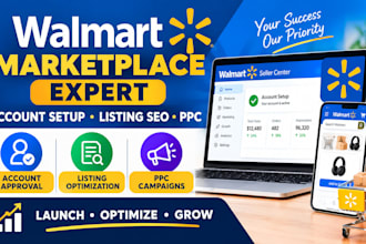 setup walmart marketplace account approval management PPC walmart listing seo