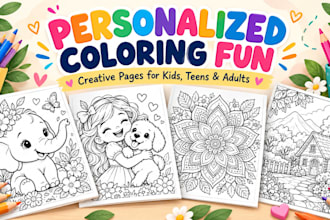 create bold and easy coloring book pages for amazon KDP