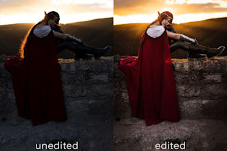 do photo editing including face retouching for you