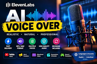 create realistic ai voice over using elevenlabs