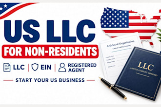register US llc company registration for non resident ein number virtual address