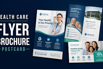 design professional medical, healthcare, dental flyers and leaflets for clinics