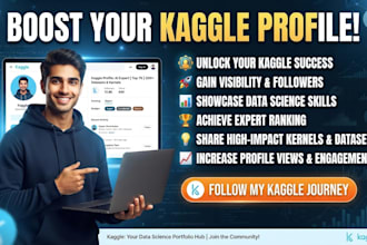 promote your kaggle profile to increase followers and views