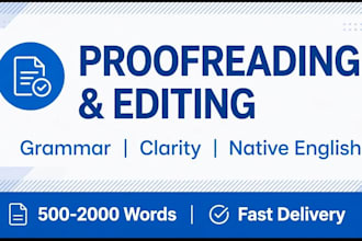 proofread and fix grammar to make your english sound native