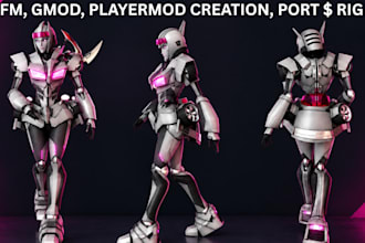create, rig and port sfm model, gmod playermodel, l4d2, tf2, mmd
