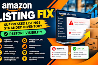 fix amazon suppressed product listings restore stranded amazon fba inventory