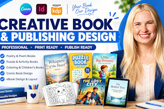 canva book design poetry puzzle comic activity coloring childrens book design