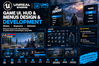 design and develop your unreal engine game UI, hud, and menus with umg widgets