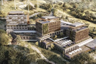 playground layout plan, administrative hotel complex, planning application, dwg