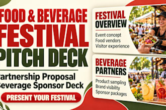 create food festival pitch deck partnership proposal deck beverage sponsor deck