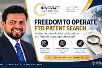 conduct a freedom to operate fto patent search for your product