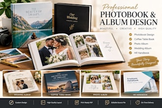create a unique photobook, coffee table book, photo album and wedding album