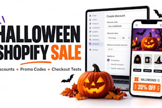 set up halloween shopify discounts sale offers and promo codes
