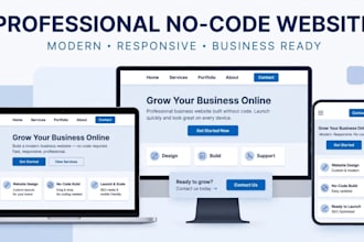 build a professional no code website for your business