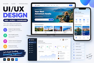 design modern UI UX for website and mobile app
