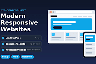 build a modern responsive website with nextjs react or wordpress