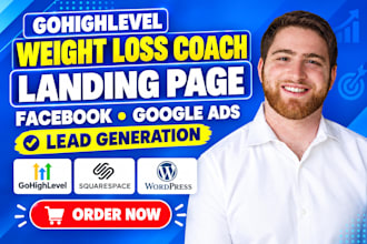 setup weight loss ghl coaches landing page facebook google ads leads generation