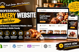 build bakery website builder local business ecommerce website store responsive
