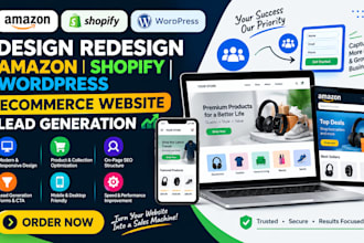 design redesign amazon shopify wordpress ecommerce website lead generation