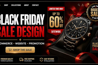create black friday sales design ecommerce website banner social ad animation