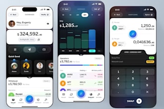 develop full stack crypto wallet app, web3 dapp, and exchange app