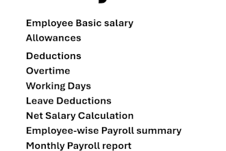 create payroll salary calculation excel spread sheet