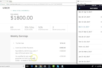 create and build uber driver bot, walmart spark bot and uber black bot