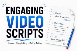 write engaging youtube scripts, titles and SEO descriptions
