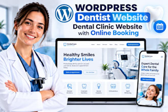 design dentist website, dental clinic website and wordpress booking website