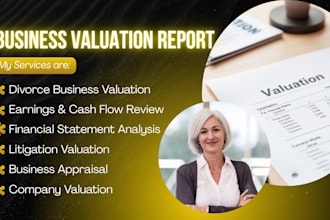 prepare CPA business valuation report, divorce litigation and appraisal support