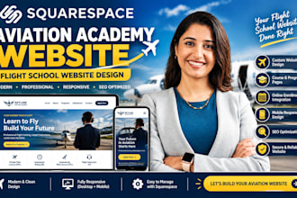 design squarespace aviation academy or flight school website
