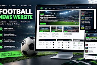 build a football news website or soccer news website