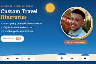 plan your custom travel itinerary with an excel budget tracker