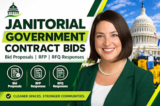 write janitorial government contract bid proposal and rfp response