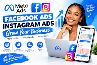 setup facebook ads campaign, shopify meta ads, instagram ads or google ads