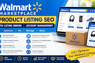do walmart marketplace product listing SEO account management fix listing errors