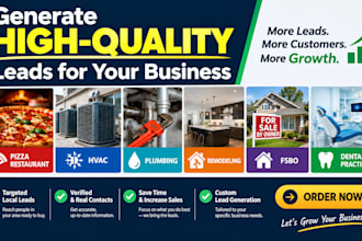 generate pizza restaurant hvac plumbing remodeling fsbo dental practice leads