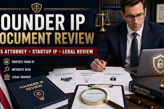 review your founder IP documents as a licensed US attorney