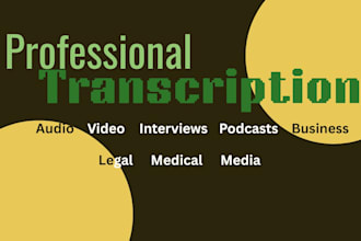 provide audio and video transcription services