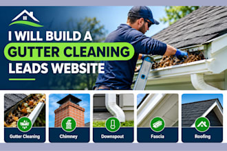 build gutter cleaning leads chimney downspout fascia roofing website