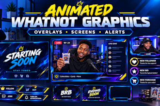 create custom animated whatnot overlays, stream screens and alerts