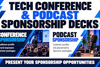 design tech conference sponsorship pitch deck podcast sponsorship investor deck