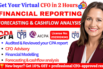 provide virtual cfo, CPA financial analysis, budgeting, financial forecasting