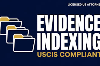 organize and index supporting exhibits for your eb2 niw rfe