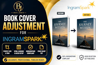 fix and adjust your book cover for ingramspark