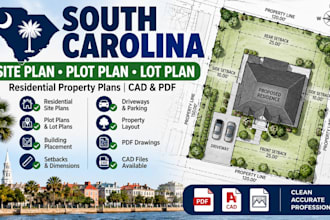 draw south carolina residential site plan plot plan lot plan