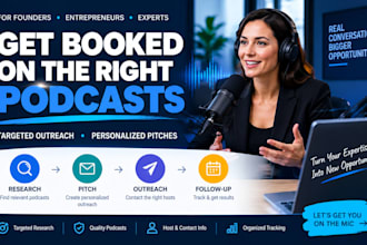 secure podcast guest booking, podcast outreach and guest pitching for founders