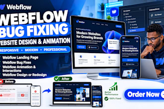 fix webflow website bugs webflow website design landing page webflow animation