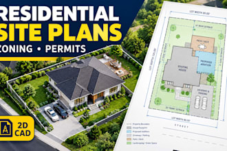 create residential site plans for zoning and building permits