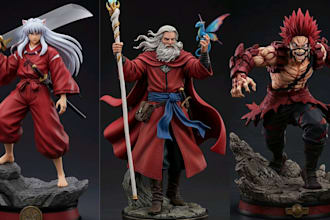 3d print paint and customize anime figures action figures